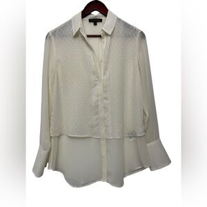 Banana Republic Cream Swiss Dot Blouse AS IS